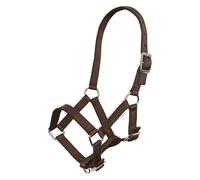Imperial Riding Foal Halter - 3-Way Adjustable Nylon Headcollar for Foals with 20mm Strap Width & Nickel Fittings, Durable & Safe, Walnut