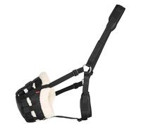 Imperial Riding "Fur" Feeding Brake with Fur Lining and Rubber Plate, Black, Cob