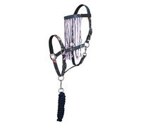 Imperial Riding Halter Set with Tie Rope & Fly Fringe - Durable Nylon Halter with Buckle, & Snap Hook, Comfortable & Easy to Clean, Pixie Dust AOP, Full