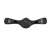 Imperial Riding IRH Anatomical Dressage Girth Leather Saddle Girth with Roller Buckles and D-Ring, Black, 70 cm