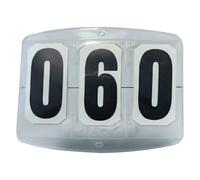 Imperial Riding IRH Basic Round Race Number Holder with Fastener, Three Digits, White, 1 Size