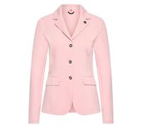 Imperial Riding IRH Basic Women's Tournament Jacket, Riding Blazer, Unlined with 3 Button Closure, Flap Pockets, Metal Logo, Classic Collar, Lapel, Two Back Slits for Tournaments, candy floss, M