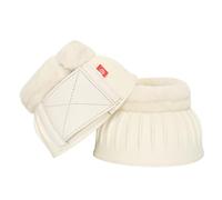 Imperial Riding IRH Bells Natural Rubber Bell Boots Shock Absorbing and Chafe Free with Soft Edge Secure Heavy Duty Horse Boots for Training Coupler White M