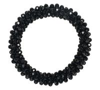Imperial Riding IRH Black Rhinestone Hair Scrunchie Elastic Hair Scrunchie for Equestrian Tournaments