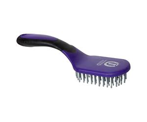 Imperial Riding IRH Boomerang Mane and Tail Brush, Ergonomic Horse Brush with Detangling Bristles, Gentle Care for Mane and Tail & Stylish Stable Look, Royal Purple
