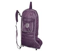 Imperial Riding IRH Boot Bag for Riding Boots, Padded Boat Bag with Shoulder Strap and Front Compartment, Protective Storage for Stable Tournament Transport, Equestrian Accessories, Black Berry