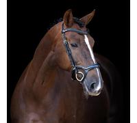 Imperial Riding IRH Bridle with Ergonomic Hanoverian Noseband, Anatomical Headpiece and Adjustable Buckle, Leather, Black, Cob