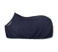 Imperial Riding IRH Classic Fleece Blanket, Horse Fleece and Cooler Blanket, Blanket with Large Collar, Removable Cross Straps, Tail Cord and Logo, Navy, 125