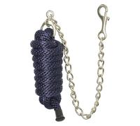 Imperial Riding IRH Classic Stallion Chain with Carabiner Hook, Lead Rope with Iron Chain and Brass Snap, Navy