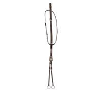 Imperial Riding IRH Core Leather Running Martingale with Adjustable Fork Brown Cob