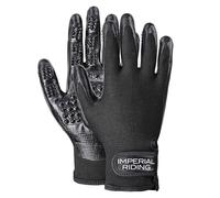 Imperial Riding IRH Deep Clean Cleaning Gloves Set of 2 with Nub Structure and Fastening, Suitable for Washing and Removing Loose Hair, Black