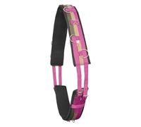 Imperial Riding "IRH Deluxe Extra" Lunging Belt Ergonomic Shape with Wither-free Metal Rings Multi Flower Pink Full