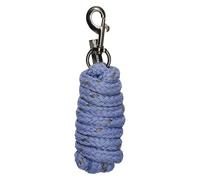 Imperial Riding IRH Deluxe Lead Rope with Lurex Thread, Carabiner Hook, Coated Nylon, Cornflower Blue