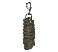 Imperial Riding IRH Deluxe Lead Rope with Lurex Thread, Carabiner Hook, Coated Nylon, Olive Green