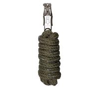 Imperial Riding IRH Deluxe Lead Rope with Lurex Thread, Panic Hook, Coated Nylon, Olive Green