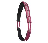 Imperial Riding IRH Deluxe Lunging Belt Polyester with Neoprene Lining and Metal Rings Rose Bordeaux Silver Full