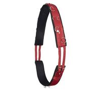 Imperial Riding IRH Deluxe Lunging Belt Polyester with Neoprene Lining and Metal Rings Tango Red Cob