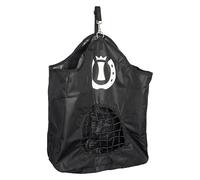 Imperial Riding IRH Feed Me Hay Bag with Hanging System and Front Opening, Robust Hay Bag for Stable and Trailer, Black, 1 Size