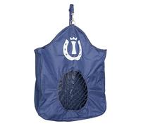 Imperial Riding IRH Feed Me Hay Bag with Hanging System and Front Opening, Robust Hay Bag for Stable and Trailer, Navy, 1 Size