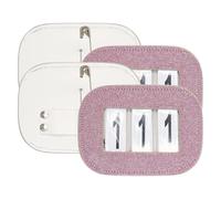 Imperial Riding IRH Glitter Square Tournament Number Holders with Glitter, Three Digit, Set of 2, Pink, 1SIZE