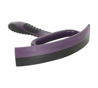 Imperial Riding IRH Grippy Welding Knife, Ergonomic Semicircular Welding Knife with Integrated Handle Brush, Comfortable Puller for Efficient Horse Grooming, Blackberry