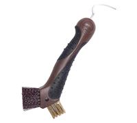 Imperial Riding Horse Hoof Pick with Brush – Scraper – Walnut – One Size