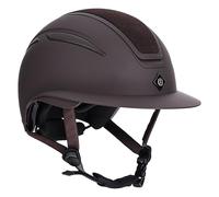 Imperial Riding IRH Olania Deluxe Big Visor Riding Hat with Large Visor, Dark Brown, M