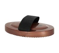 Imperial Riding IRH Plastic Curry Comb, Robust Curry Comb with Webbing Handle, Ergonomic Fur Curry Comb for Thorough Horse Care & Stylish Stable Look, Metallic Bronze