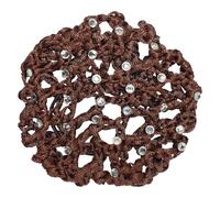 Imperial Riding IRH Rhinestone Hair Net Elastic Hairnet for Equestrian Tournaments 100% Polyester Dark Brown