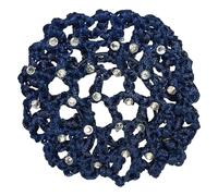 Imperial Riding IRH Rhinestone Hair Net Elastic Hairnet for Equestrian Tournaments 100% Polyester Navy