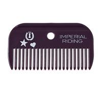 Imperial Riding IRH Rory Mane Comb Handy Comb for Small Hands with Cute Logo Print, Gentle Mane Styling for Ponies & Hobbyhorses, Candy Floss