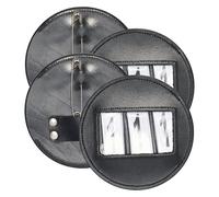 Imperial Riding IRH Round Tournament Number Holder Leather 3 Digit Set of 2 Black 1SIZE
