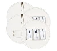 Imperial Riding IRH Round Tournament Number Holder Leather 3 Digit Set of 2 White 1 Size