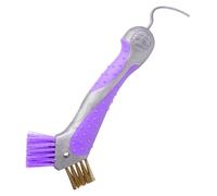 Imperial Riding IRH Scraper, Robust Hoof Pick, Metal Brush Cleaner with Ergonomic Handle, Hoof Scraper with Patented Design & Glamour Look, Royal Purple