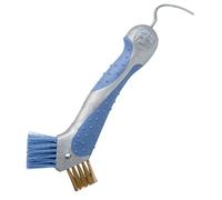 Imperial Riding IRH Scraper, Robust Hoof Pick, Metal Brush Cleaner with Ergonomic Handle, Hoof Scraper with Patented Design & Glamour Look, Blue Breeze