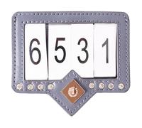 Imperial Riding IRH Show and Glow Tournament Number Holder with Crystals and Croco Look, Four Digits with Magnetic Closure, Dark Grey, 1 Size