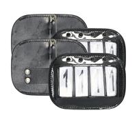 Imperial Riding IRH Square Tournament Number Holders Leather 3 Digit Set of 2 Shiny Black 1SIZE