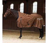 Imperial Riding IRH Super-Proof Outdoor Blanket, 100 g, 1200D Ripstop Nylon, Waterproof & Breathable, Neck Piece, Kick Pleats & Padding, Robust Transition Blanket, Horses, Bronze, 155