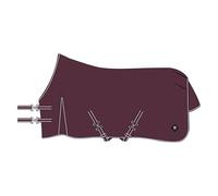 Imperial Riding IRHBasic 0 g Fleece Outdoor Blanket, Without Neck Piece, Lightweight Outdoor Blanket, Weatherproof Material, with Kick Pleat, Cross Surcingles, Tail and Leg Cords, Wine Red, 115