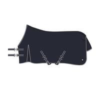 Imperial Riding IRHBasic Outdoor Blanket, Summer Rain Blanket, Without Neck Piece, Lightweight Outdoor Blanket, Weatherproof Material, with Kick Pleat, Cross Surcingles, Tail & Leg Straps, Navy, 115