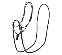 Imperial Riding IRHFree Ride Knot Halter - Lightweight, Robust Rope Halter Made of Strong Polyester Rope, Individually Adjustable, for Training, Floor Work & Everyday Life, Navy, Cob