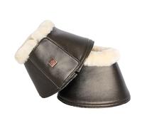 Imperial Riding IRHLovely, Shock Absorbing & Anti-Friction Boots with Neoprene Lining and Fastening, Heavy Duty Bell Boots for Training & Everyday Use, Brown, Cob