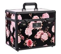 Imperial Riding IRHShiny Cleaning Box, Cleaning Case with Combination Lock, Adjustable Compartments, Storage Box for Cleaning Toys, with Mirror in Lid, Cleaning Box, 38 x 28 x 32 cm