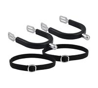 Imperial Riding Ladies Basic Spur Straps with Silicone Sleeve Silver 20mm