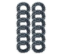 Imperial Riding Mane Knot Elastics IRH, Set of 12 Elastic Hair Bobbles with Beads for Horse Mane, Navy, 1SIZE