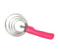 Imperial Riding Metal Spring Curry Comb IRH, Heavy Duty Metal Spring Curry Comb for Removing Loose Hair and Coarse Dirt, Effective Fur Cleaning & Stylish Stable Look, Neon Pink