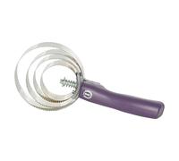 Imperial Riding Metal Spring Curry Comb IRH, Heavy Duty Metal Spring Curry Comb for Removing Loose Hair and Coarse Dirt, Effective Fur Cleaning & Stylish Stable Look, Blackberry