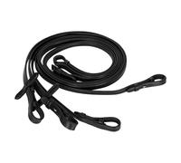Imperial Riding Plain Leather Double Reins - 100% Leather - Black