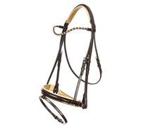 Imperial Riding Snaffle Bridle IRHDi Layla Brown/Gold - Cob