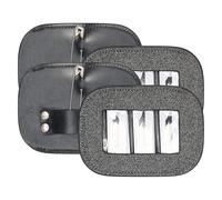 Imperial Riding Tournament Numbers IRH Glitter Square, Square Race Number Holders with Glitter, Three Digits, Set of 2, Gun Metal, 1SIZE